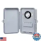BN-LINK Pool Pump Timer Outdoor Mechanical Timer Box, Heavy Duty 24 Hour Prog