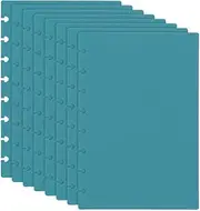 uxcell 4 Pair Discbound Notebook Cover, 5.75" x 8.74" Junior Size PP Disc Planner Cover for Arc Notebook Happy Planner Office Product, Blue