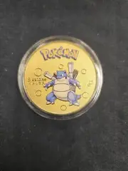 Pokemon Gold Plated TCG Coins Blastoise With Case!!!