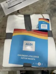 Aldi Gear 2025 Children’s white Pullover Sweatshirt Size S 6/7 ALDI