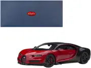 2019 Bugatti Chiron Sport 1/18 Model Car Italian Red Carbon Black by Autoart