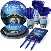 Christmas Nativity Party Supplies, Christmas Nativity Plates and Napkins Set,...