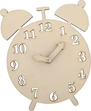 OFFIGAM Clock Educational Wooden Teaching for Preschool Easy to Paint Surface Develop Cognitive Skills Fun Learning Activity