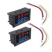 2pcs 0.28" Digital Voltmeter Ammeter DC 100V 10A Amp Voltage Current Meter