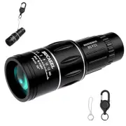 12×50 High-Powered Monocular for Adults – BAK4 Prism Monoscope with Clear black