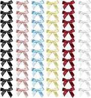 YONOY 60Pcs Mini Cute Bow Hair Clips for Women Girls,Small Hair Clips Solid Color Hair Ribbon Alligator Clips Barrettes Pins Metal Y2kHair Accessories