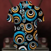 Retro Vintage 1970s Shirt Aloha Shirt Hippie Disco Geometic Men's Masquerade Vacation Party Pride Parade Adults' Shirt