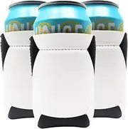 TahoeBay Soccer Can Coolers (12-Pack) Party Decorations Sports Themed Team Accessories Favors College Ball Game Decor Bulk Beer Insulating Sleeves Soda Gift Beverage Blanks for Vinyl Neoprene