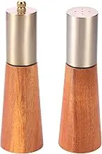 AwObEpl 2Pcs Salt and Pepper Grinder Set, Adjustable Salt and Pepper Mill Set, Refillable Spice Grinder Kit for Kitchen Picnic BBQ
