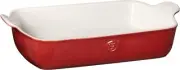 Emile Henry Rectangular Baking Dish, Large, Rectangular Ceramic, Red, 369626