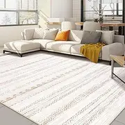 Area Rugs 9x12 Living Room: Washable Boho Large Neutral Modern Soft Farmhouse Rug Stain Resistant Indoor Floor Non Slip Accent Carpet for Bedroom Nursery Kids Playroom Office Dining Room- Brown
