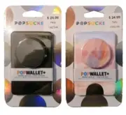 PopSockets Popwallet+ Cell Phone Wallet & Grip Stand 1 Pink 1 Black His And Hers