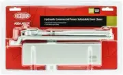 Lockwood Hydraulic Door Closer, Silver - Strong for Commercial Use, Aluminium