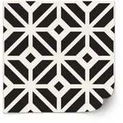[Namly Design] Tiles Sticker - Black and White Geometric Tile Decals / 24 pcs