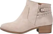 [Kassie Daniela] ~ DIXIE ~ Ankle Bootie Boots Side Zipper Buckle Chunky Block Low Heels Round Toe