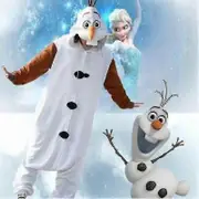 Olaf Frozen Adult Snowman Costume Kigurumi Pajamas Cosplay Pyjamas M