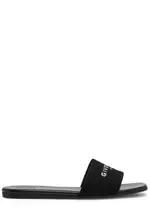 Givenchy Logo-print Canvas Sliders - Black - 38 (IT38 / UK5) 38 (IT38 / UK5)