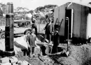 Mallee Victoria 1930 - Construction of a new petrol station. The m- Old Photo
