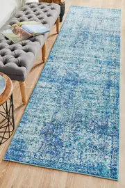 Abode Rug Culture Blue Vintage Glam Runner Rug