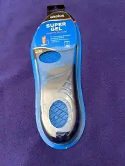 Airplus Super Gel Cushion Insoles, Shock Absorption, Men 8-14 One Pair