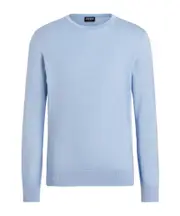 Zegna Crewneck Fine-Knit Jumper IT48 light blue