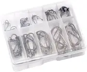 APLVFFZH 100x Fishing Hook Multifunction Single Circle Hook for Gift Lake Beginners