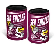 Manly Warringah Sea Eagles NRL Retro Mascot Beer Can Bottle Cooler Stubby Holder Cosy