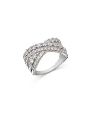 Bloomingdale's Fine Collection Diamond Crossover Ring in 14K White Gold, 1.50 tcw