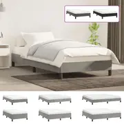 Bed Frame Double Queen King Single Slatted Bed Base Dark Grey Velvet vidaXL