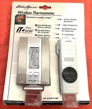 NISP EDDIE BAUER Wireless Thermometer Weather Station LCD Clock
