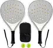Professional Tennis Racket - Optimized Airflow Holes Tennis Racket Twin Set | Tennis Paddle Racket with an Ergonomic Handle | Sports Training Rackets for Kids Adult Children Travel Outdoor