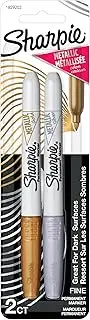 SHARPIE 1829202 Metallic Marker, Assorted (Pack of 2)