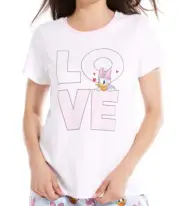 NEW PETER ALEXANDER WOMENS DISNEY LOVE DAISY DUCK PJ TOP TEE RRP$59.95 SMALL S