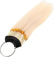 HONMEET 1 Set Human Hair Color Natural Hair Dye Testing Sample Bundles for Salon Hairdressing Practice Supplies