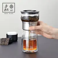 在飛比找ETMall東森購物網優惠-飄逸杯泡茶壺神器茶水分離杯一鍵按壓式耐熱玻璃高端過濾沖泡茶杯