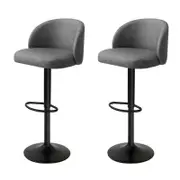 Levede Salon Stools Swivel Chair Dark Grey