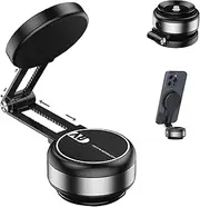 JOYYE Electric Vacuum Magnetic Phone Holder,Adjustable and Foldable Magnetic Car Phone Holder for Smooth Surfaces,Compatible with Magsafe iPhone16/15/14/13/12, Silver