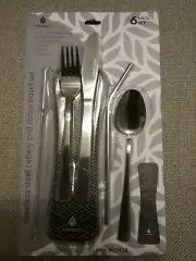 Stainless Steel Cutlery and Straw Travel Set