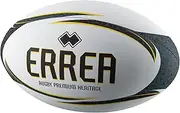 ERREA Rugby Premium Heritage HA0L0Z97040 New Grip Tech 4-Layer Hand-Sewn Game Ball, White/Black/Charcoal/Yellow