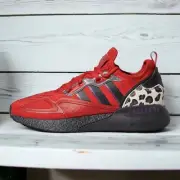 Adidas ZX 2K Boost Men’s Athletic Shoe Black Red Running Sneaker Trainers NEW