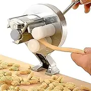 Pasta Maker Machine, Aluminium Alloy Manual Hand Noodle Press Machine, with Long Handle, Adjustable Clamp, for Spaghetti Fettuccini Lasagna Dumpling Skin