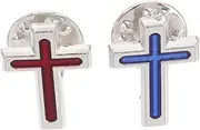 Parliky Men's Religious Lapel Pin Holy Communion Brooch Cross Brooch Pin Cross Chain Hat Stylish Suit Accessory Unique Decorative