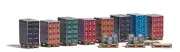 Busch 1814 HO Scale Pallets & Beverage Crates - Laser-Cut Kit