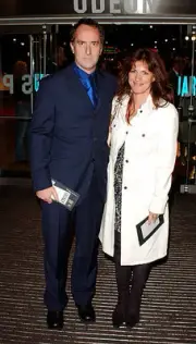 Actor presenter Angus Deayton writer Lise Mayer arrive world premi- Old Photo