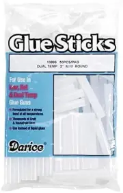 50-Piece White Dual Temperature Formulated Mini Glue Sticks 2"
