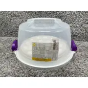 Wilton Clear Round Cake Carrier Server With Locking Egg And Deviled Egg Tray