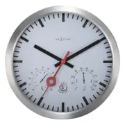 NeXtime Clematis Outdoor Wall Clock 35cm White