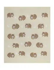 [LIVING TEXTILES] Australiana Baby Blanket in Wombat/Natural