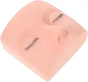 OATIPHO Silicone Eyelash Extension Mannequin Head Model with Realistic Makeup Training Face for Practice Replaceable Eyelids for Lash Techs and Display
