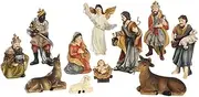11- Piece Nativity Figurine Set, Resin Christmas Figures Nativity Scene Decoration Nativity Accessories, 10cm